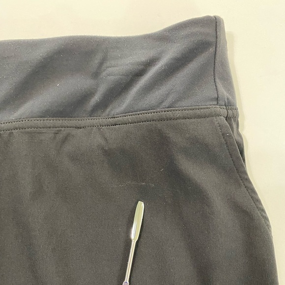 Lucy Athletic Power Shorts Wide Drawstring Waistband Two Layers Black Size XL - Picture 6 of 9